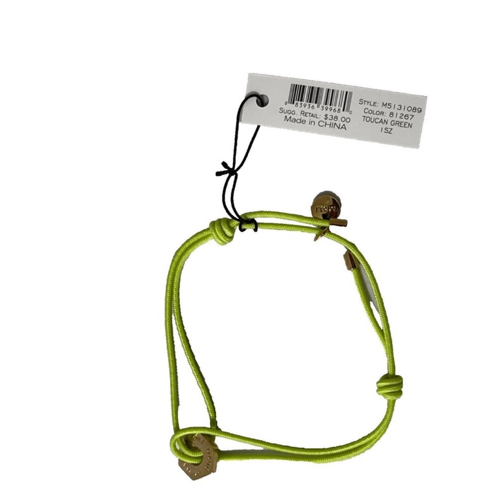 Marc by Marc Jacobs Bolt Toucan Green Friendship Adjustable Bracelet New w/ Tags